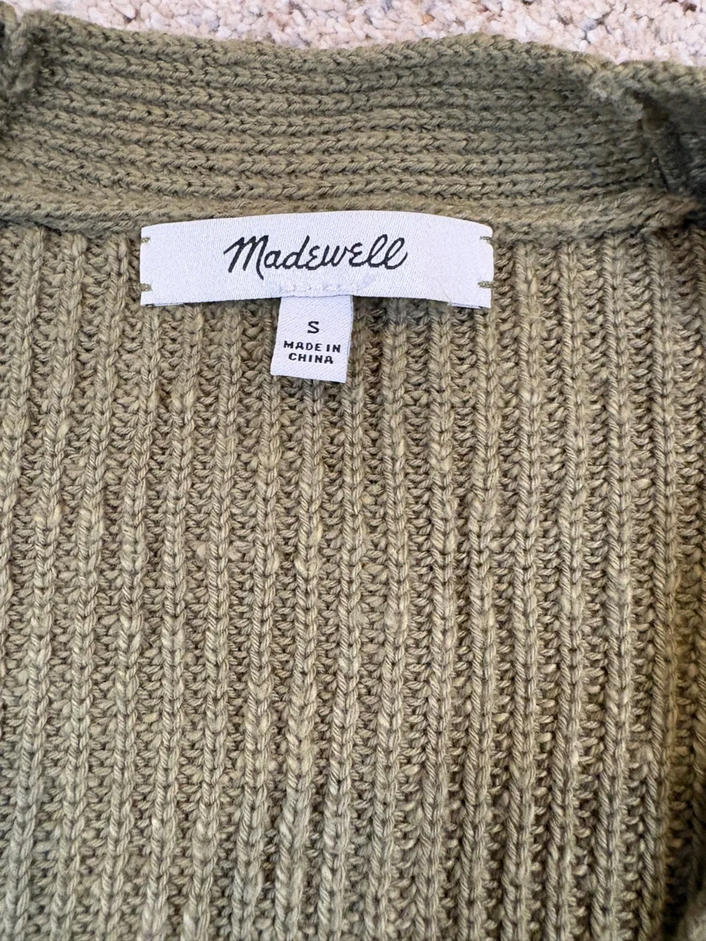Olive Green V-Neck Button-Front Women's Sweater Cottagecore Fall Nature